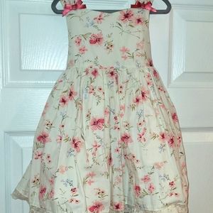 Floral sweetheart tulle lace cotton dress